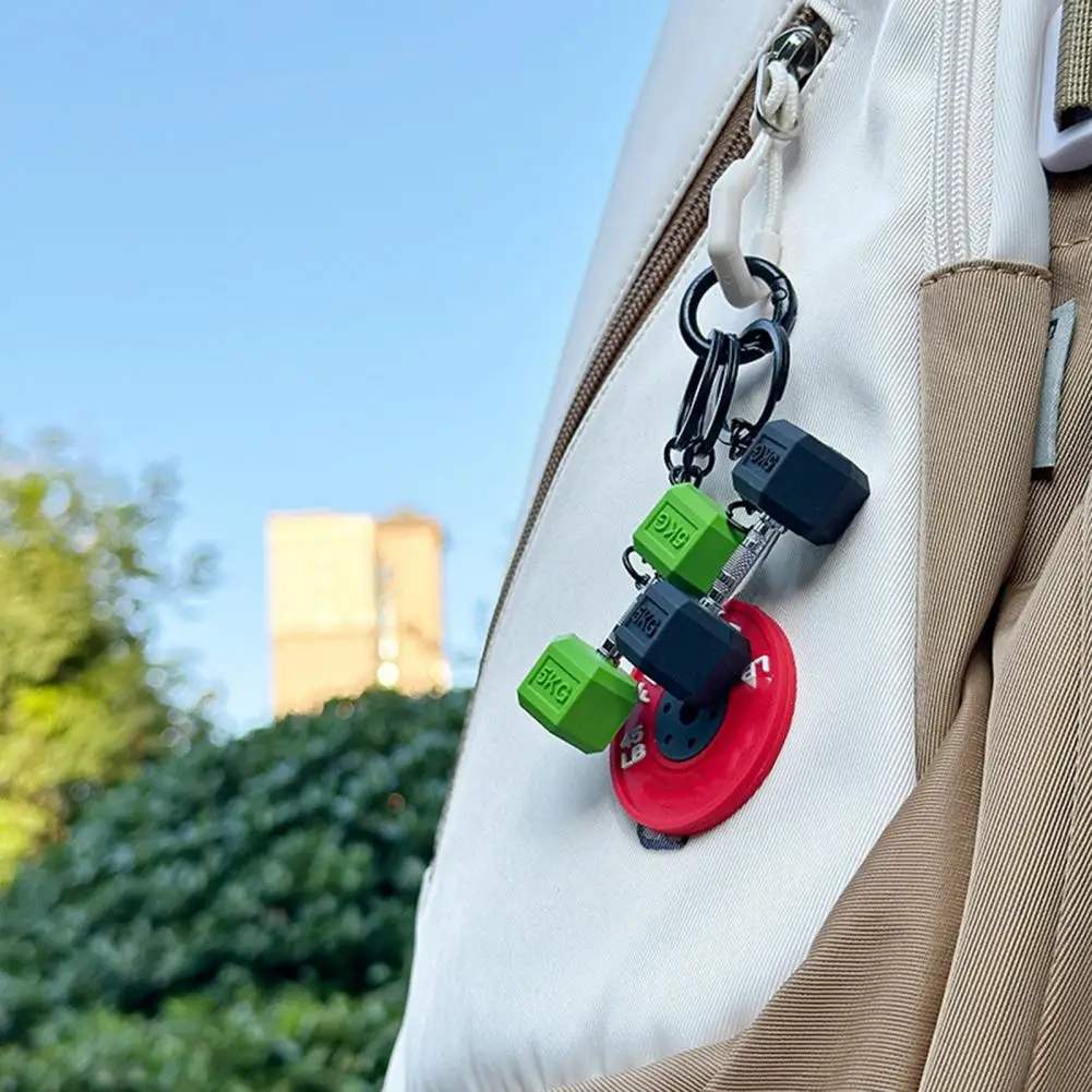 سلسلة المفاتيح هدية فكرة دائم البسيطة الدمبل قلادة المفاتيح لحقيبة الهاتف الخليوي المحفظة الزخرفية كيرينغ لحقيبة اليد سيارة #1