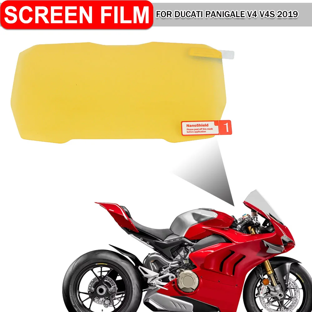 Motorcycle Instrument Panel Scratch Protective Film For Panigale V4 V4S 2020 Streetfighter V4 Panigale V4R Screen Protector Film