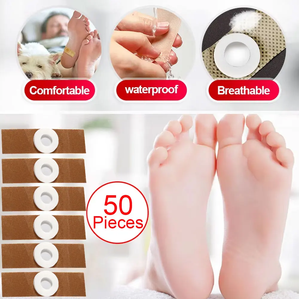 50/100Pcs Foot Corn And Callus Removal Clavus Paste DIY Plaster Fixing Patch Blank Stickers Acupoint Patch for Foot Care