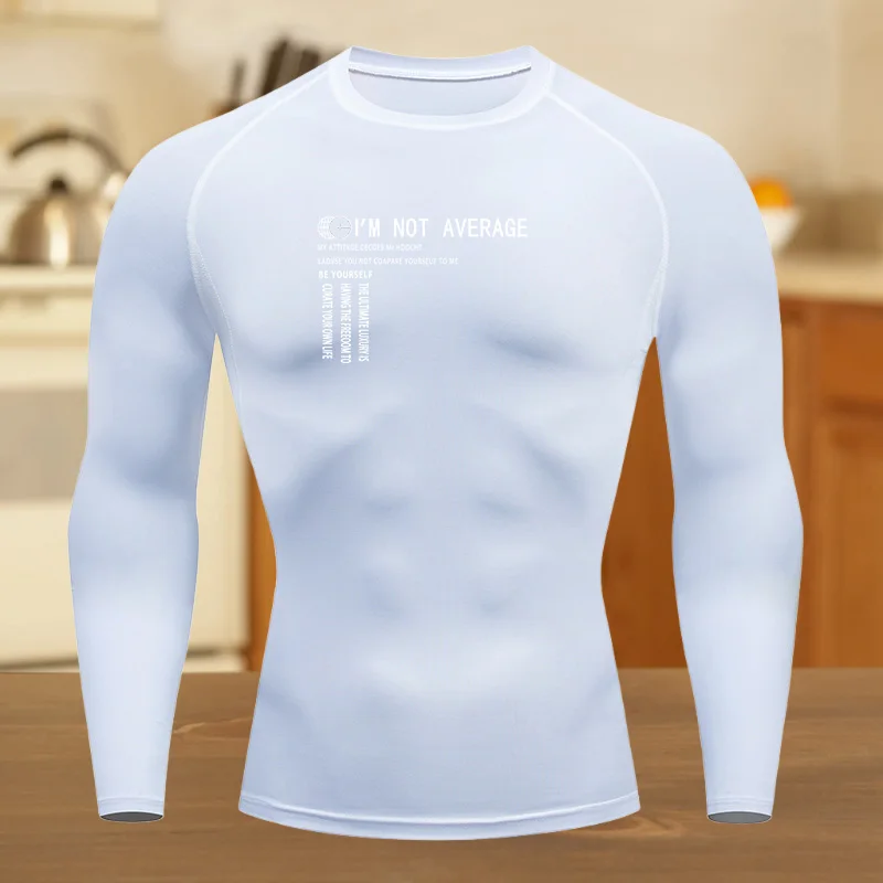Graphic Compression Shirts for Men Gym Workout Running T-shirt Summer Athletic Quick Dry Fit Tees Tops Short Sleeve Rash Guard