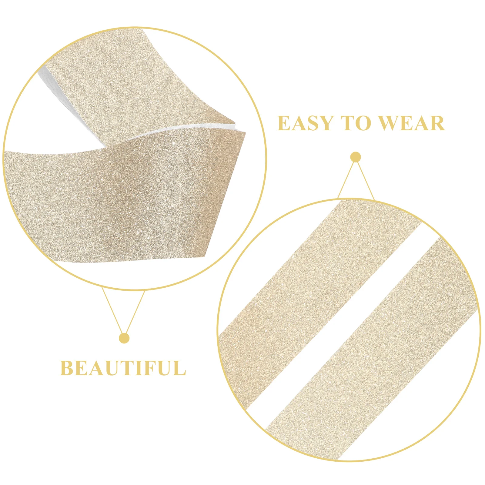 

Blank Glitter Sash for DIY Decorations Prom Wedding Party Accessories Etiquette Belt Women Pageant Bachelor Shower Festive