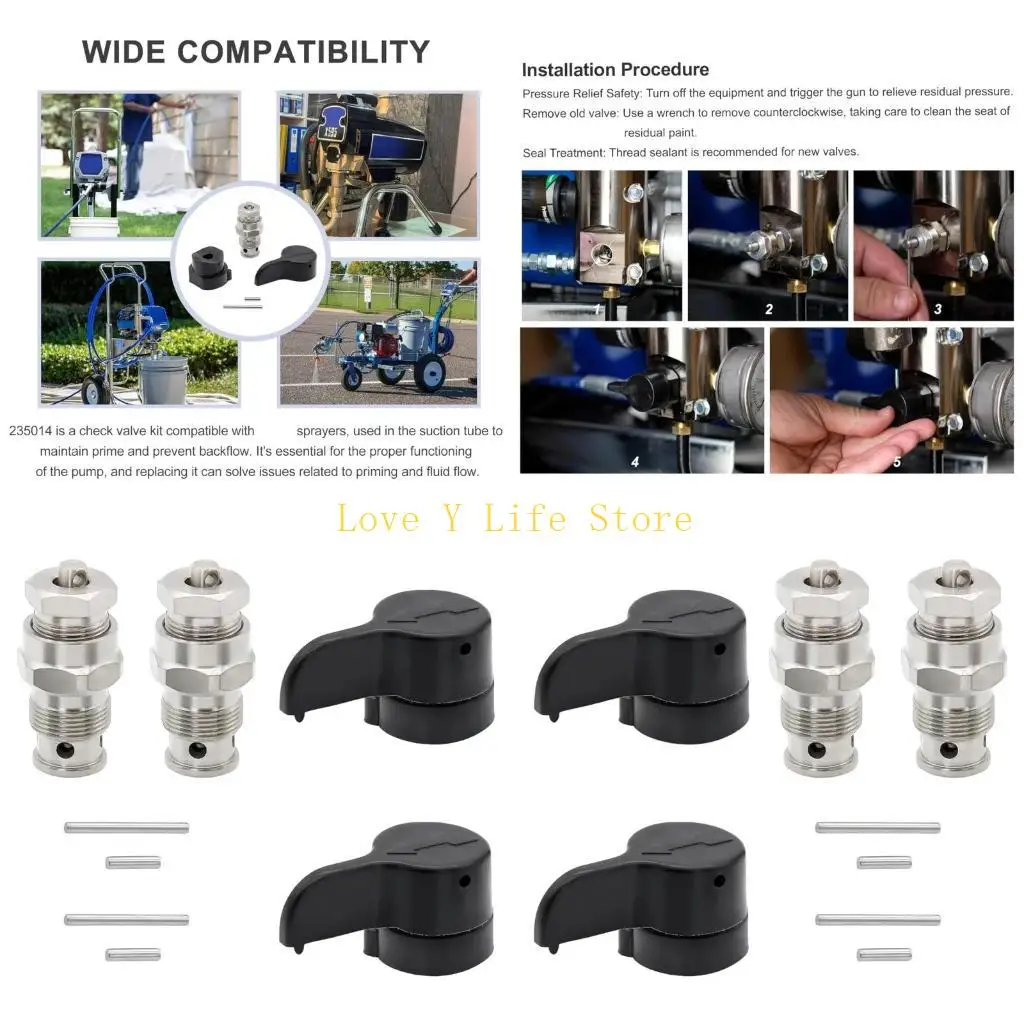 

L74C Stainless Primes Sprayed Drain Valves Repair for Airless Paint Sprayers 2pcs