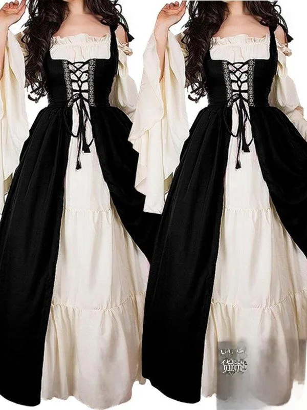 

Halloween Cosplay Princess Dress with Waist Tie Retro Style Chinese Stage Costume Women's Fashion Traditional Clothing