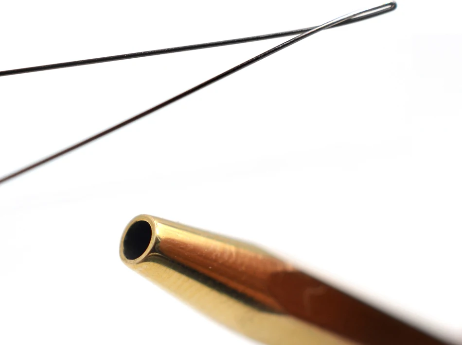 MNFT 1PCS Messing Spule Einfädler Fliegenfischen Bindefaden Halbkupplung Werkzeug Fliegenfischen Bug Bindungswerkzeuge – Detail 5