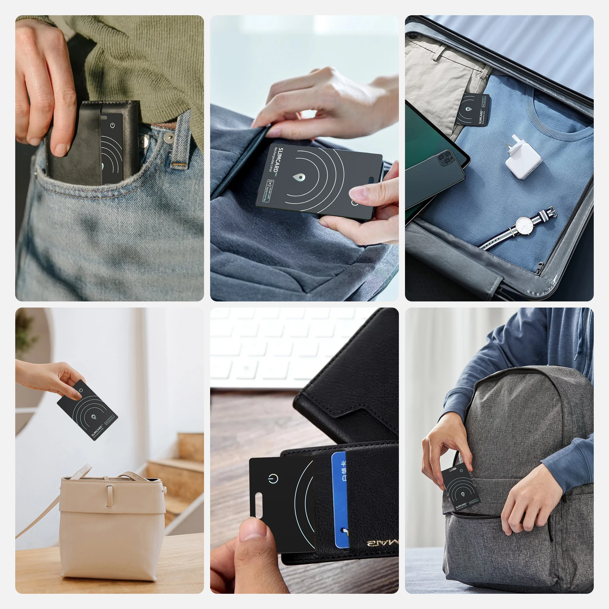 Smart Tracker Tag Wireless Charging Locator Item Finder Wallet Anti-Lost Bluetooth GPS-Tracker für Apple iOS Find My Tag