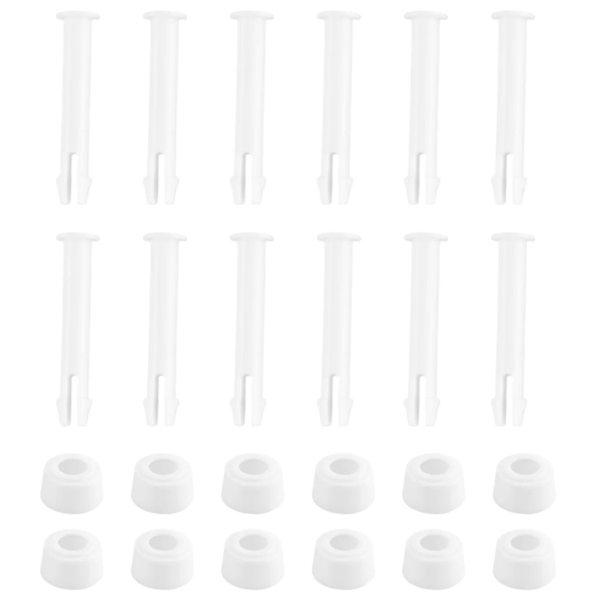 

ABVE-12 Pcs Plastic Pool Joint Pins & 12 Pcs Rubber Seals for Intex Above Ground Round Frame Pool Parts 28270-28273(2.36In)