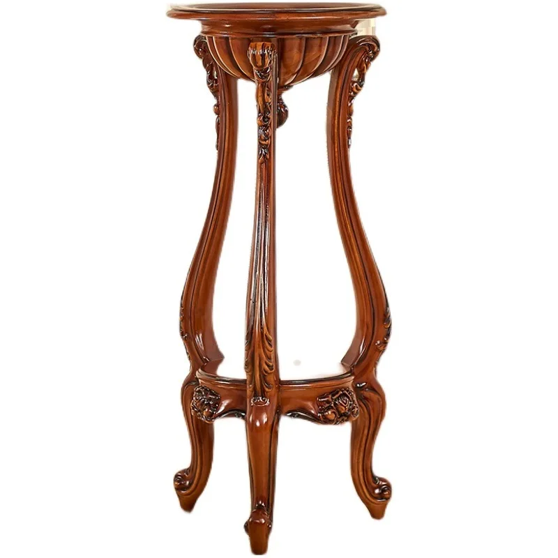

American all-solid wood flower stand shelf, living room floor-to-ceiling high flower table display, European flower pot stand, h