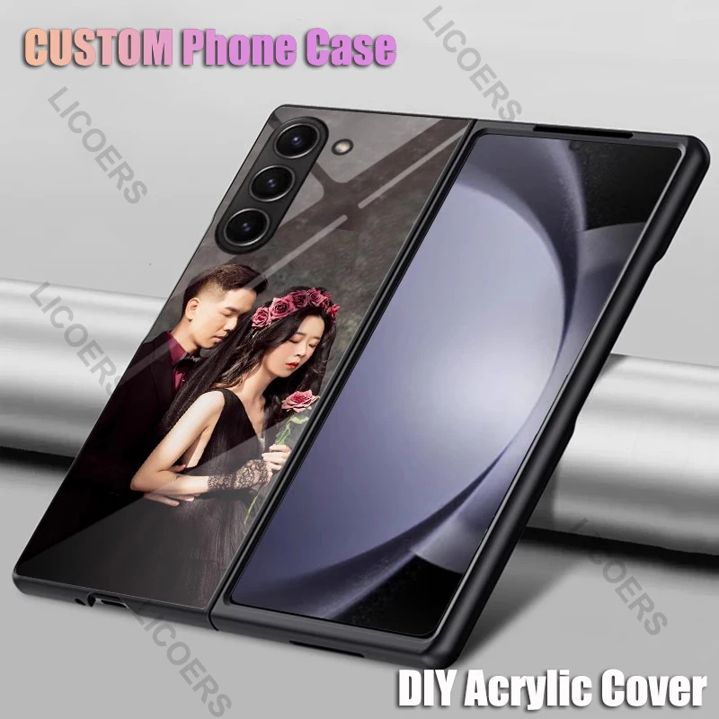 Spersonalizowane etui z własnym zdjęciem do Samsung Galaxy Z Fold 8 Ultra 8 7 6 5 4 3 2 – Pokrowiec z własnym obrazem, akrylowy tył, miękki bumper, personalizowana obudowa. — zdjęcie produktu 3