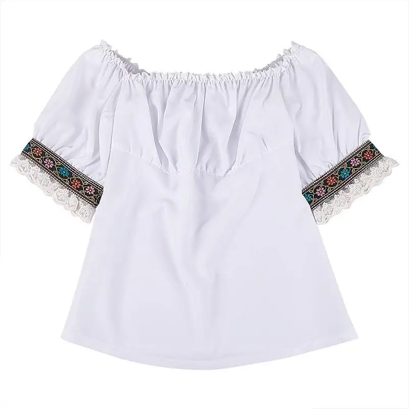 Beer Festival loween Themed Bavarian Women's Outfit Size-Specific Crop Top And High Waist Pants Set Traditional Costume