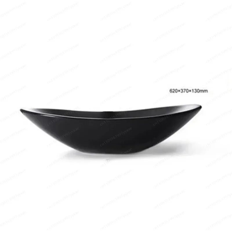 Chinese creative stage basin, ceramic single-hole wash basin, retro black glaze wash basin