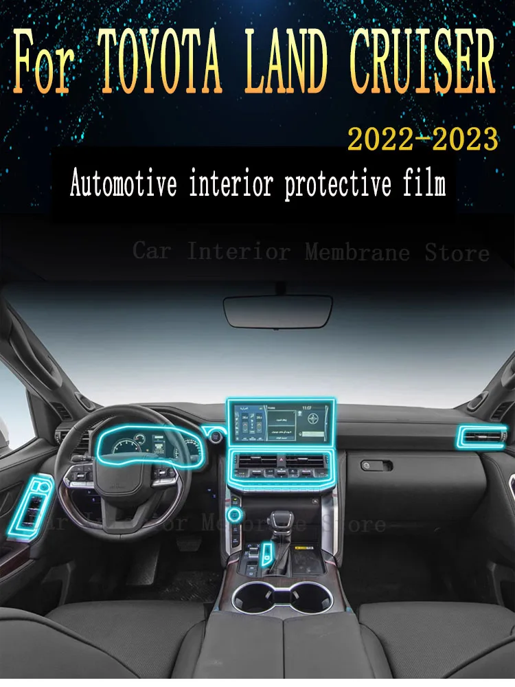 

For TOYOTA LAND CRUISER 2022 2023 Gearbox Panel Navigation Screen Automotive Interior TPU Protective Film Cover Anti-Scratch