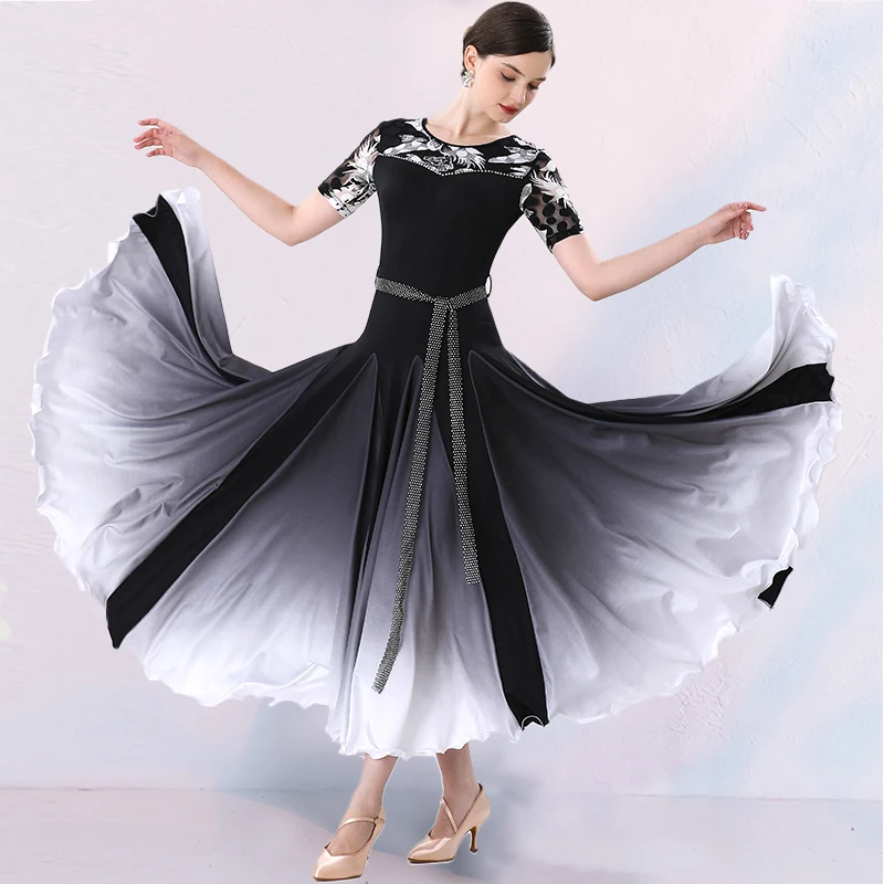 

New Modern Dance Dress Stretch Ballroom Dance Large Dress Waltz Ballroom Dance Dress 8233