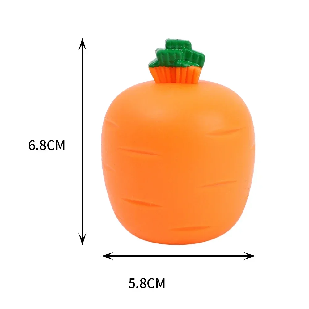 2 szt. Squishy marchewkowy królik Squeeze Toy teleskopowe dla dzieci dziecięca miseczka z królikiem szczypta muzyczna zabawka kreatywny prezent odprężający