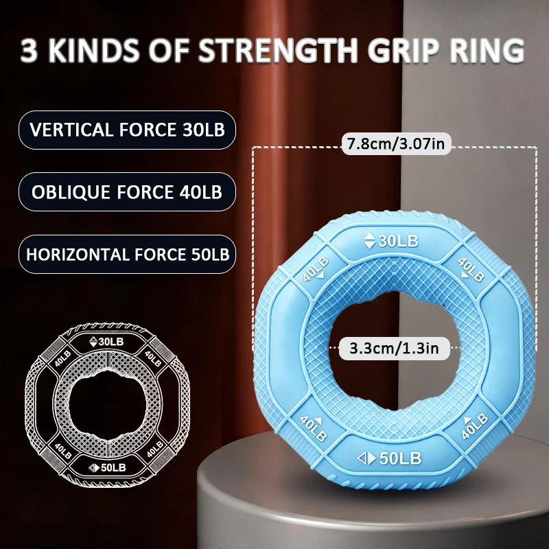 Silikon-Handtrainer Fingertrainer-Ring Handkrafttrainer-Ring Stressabbau Fitness-Studio Heimtraining Übungs-Fitnessgerät