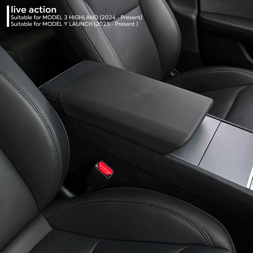 Per Tesla Modello Y Launch Juniper 2024 2025 Modello 3 Highland 2024 TPE Morbido Car Center Console Coperchio Bracciolo Centrale Box Pad Copertura