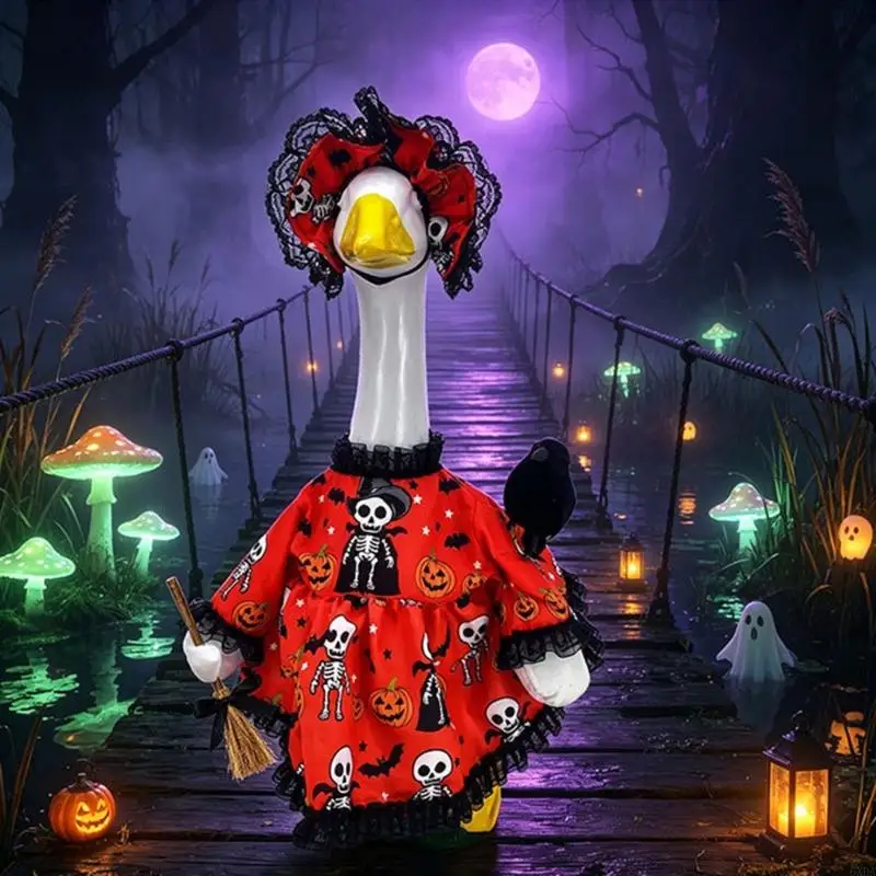 Halloween Porch Bird Outfit Set with Headpiece Costume for Entry Door Display 6XDA