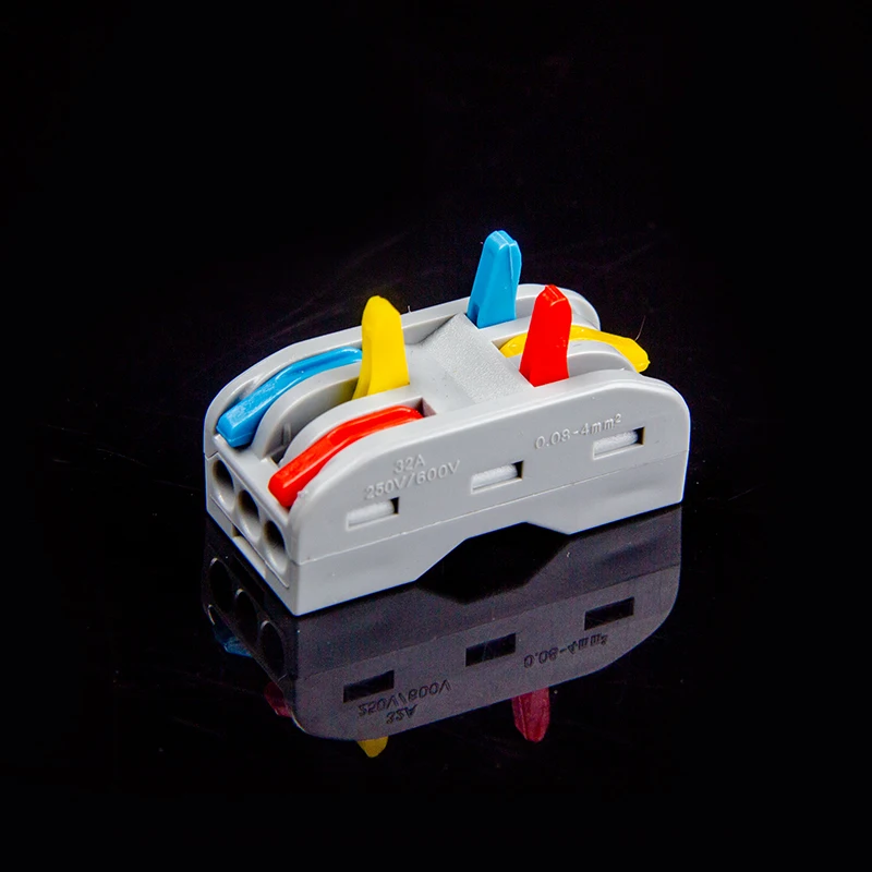 Mini Fast Wire Cable Connectors Spring Splicing Wiring Connector  Universal Compact Conductor 221/222 Push-in Terminal LED