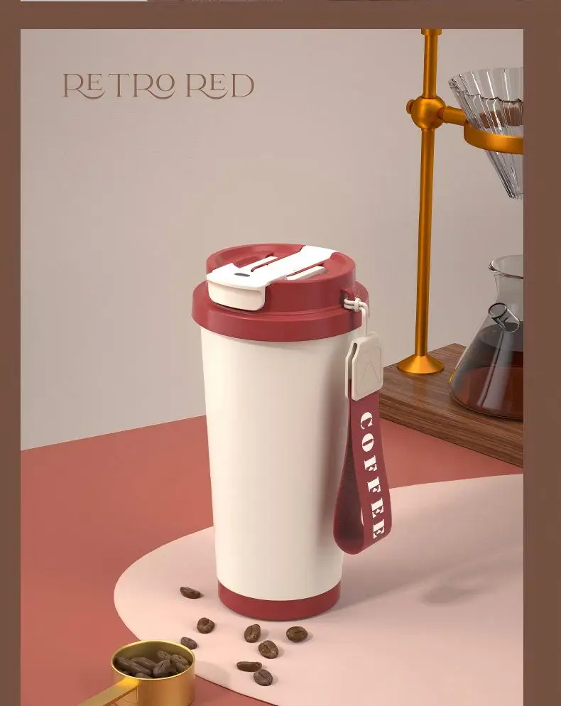 

Роскошная брендовая изолированная бутылка для воды с соломой, портативная кофейная чашка из нержавеющей стали, высококачественная керамическая бутылка для воды двойного назначения, подарок