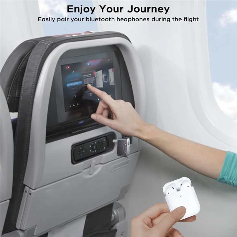 B92B-BT-107 Bluetooth 5.4 Car Audio Receiver Transmitter Audio Bluetooth Converter For Airplane Mini Portable 3.5Mm With Mic