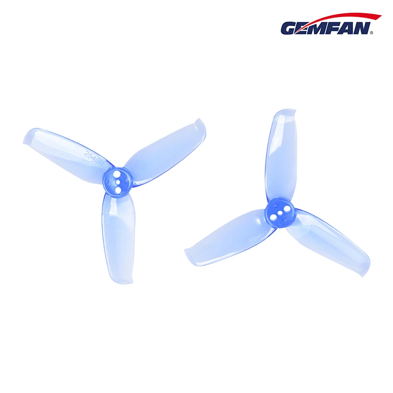 8pcs/lot 4 pair Gemfan Flash 2540 2.5*4mm 2.5 Inch PC 3-blade Propeller for 95-130mm Frame 1105 Motor for RC Racer Racing Drone