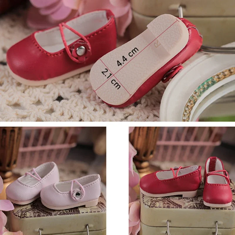 1/6 BJD Shoes Simulation Leather Sweet Princess Shoes 30cm Doll Shoes Accessories ( for 4cm Feet )