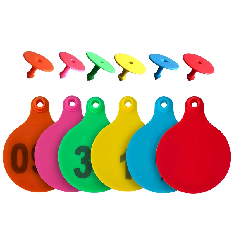 

100 шт., бирки для ушей с изображением коровы, ТПУ, большой размер, круглые ушные бирки с животными, вывеска для ушей, идентификационное устройство для коровы, овец, свиней