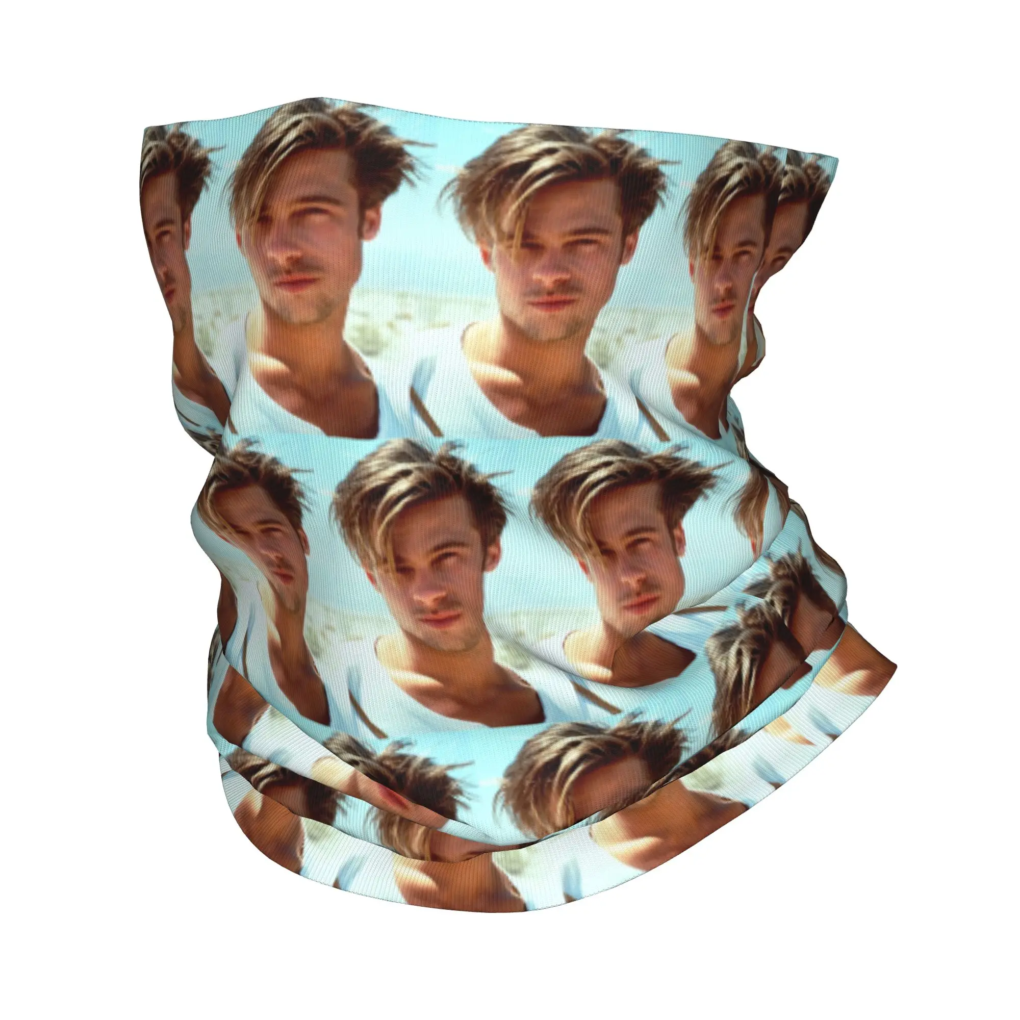 Secret Brad Pitt Gifts Movie Fan Bandana Neck Cover Printed Face Scarf Multi-use Cycling Scarf Riding Unisex Adult Winter