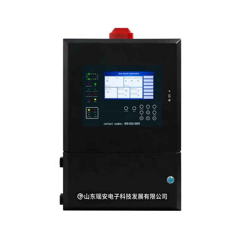 Wall Mounted Gas Alarm Control Panel Gas Detector Controller With LED Display Gas Detector Controller