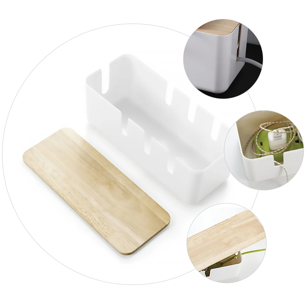 

Power Cord Cleaning Box Socket Organizer Wire Plug Arrangement Cable Manager Container Simple