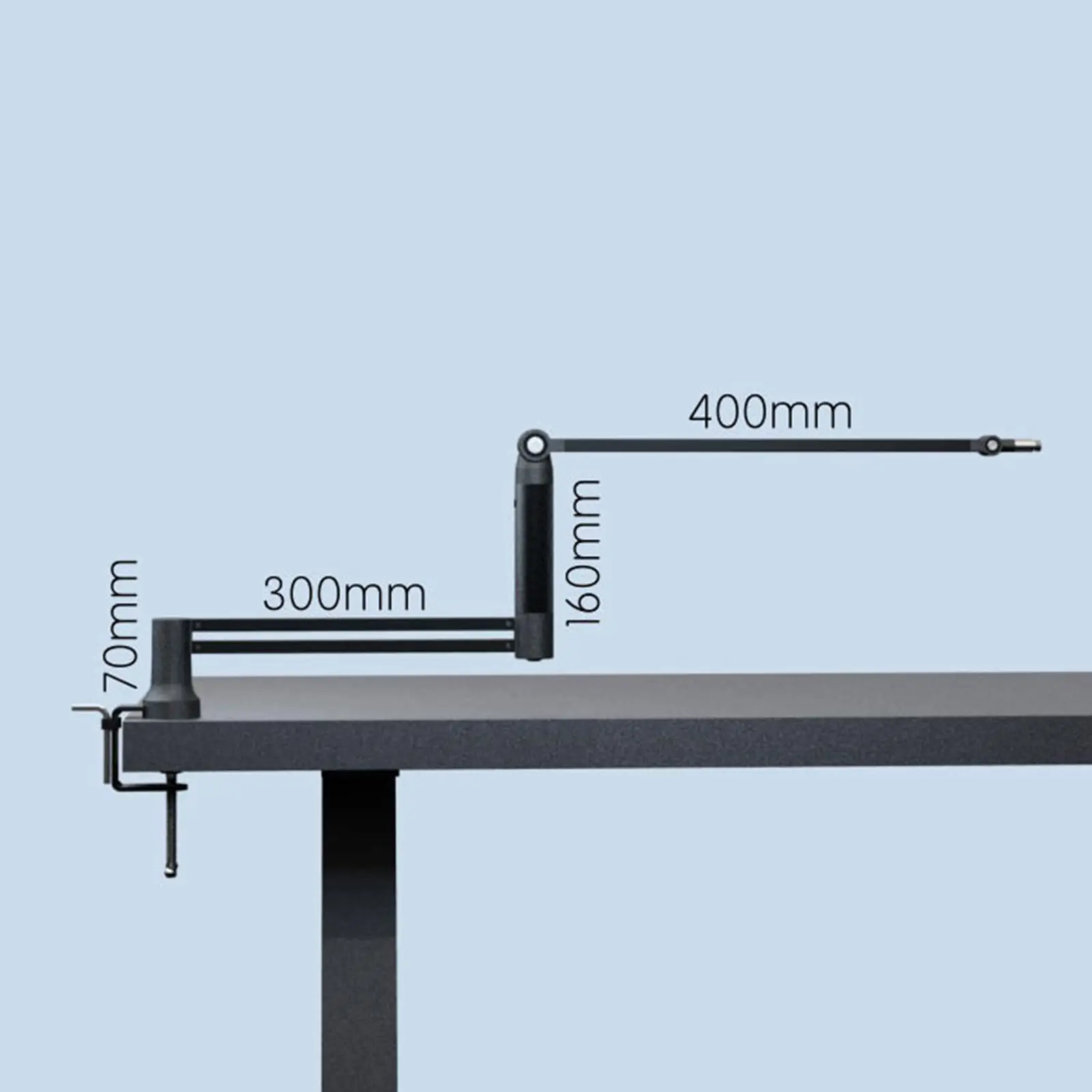 Ajustável Mic Braço Desk Mount com chave, cabo prático, escondendo suporte robusto microfone, Podcast, telefones, estúdio, áudio, jogos