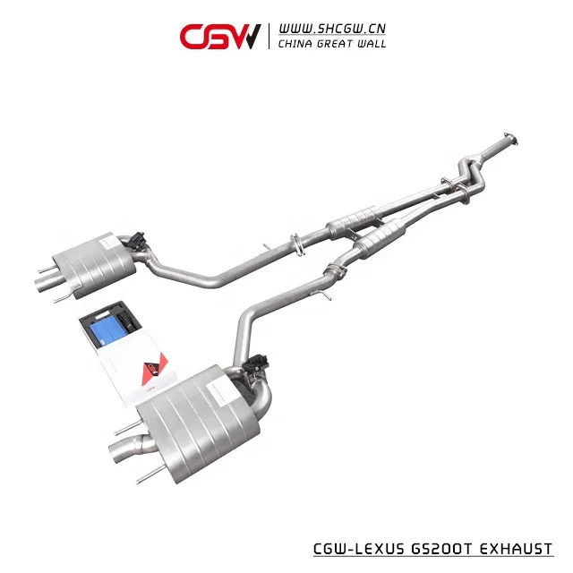 SUS 304 or Titanium Active Sound Valve Exhaust Catback System for RC200T GS200T Gs300 2.0T MY 2015 - view 3