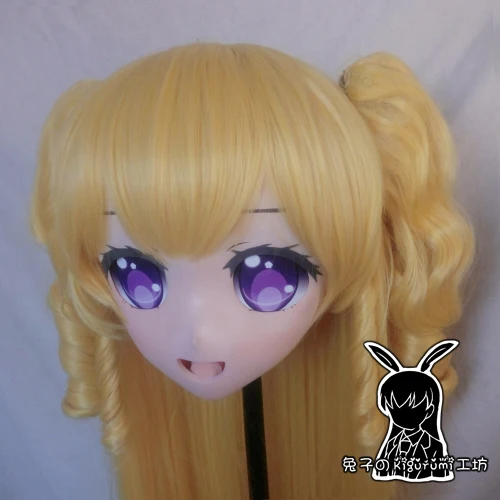 (KM523)Top Quality Handmade Female Resin Cosplay Japanese Role Play Kigurumi Mask Crossdresser Doll Transgender Mask