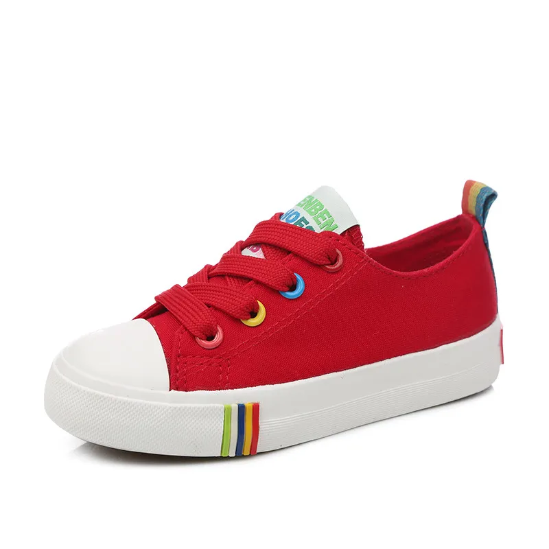 Kids Shoes For Girl Children canvas shoes boys Candy color laces 2023 Spring Autumn sneakers big children single shoes girls