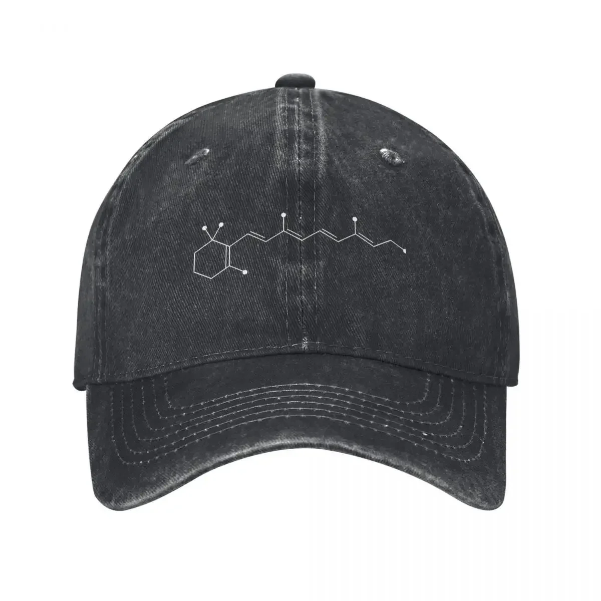 Retinol Molecular Structure - Vitamin A Black Baseball Cap Golf Hat Man Golf Cap Caps For Men Women's