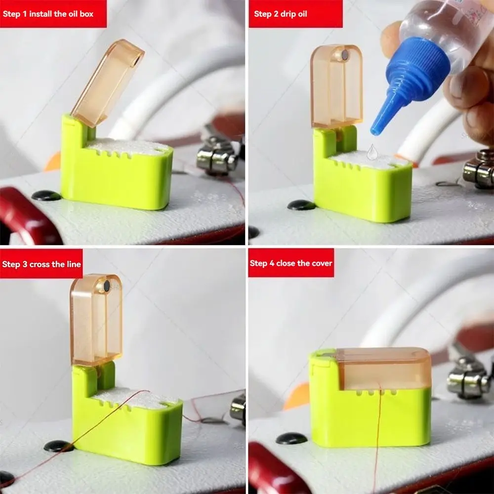 Locking Sewing Machine Silicone Oil Box Prevent Breaking Plastic Color Wire Box DIY Crafts Through The Oil