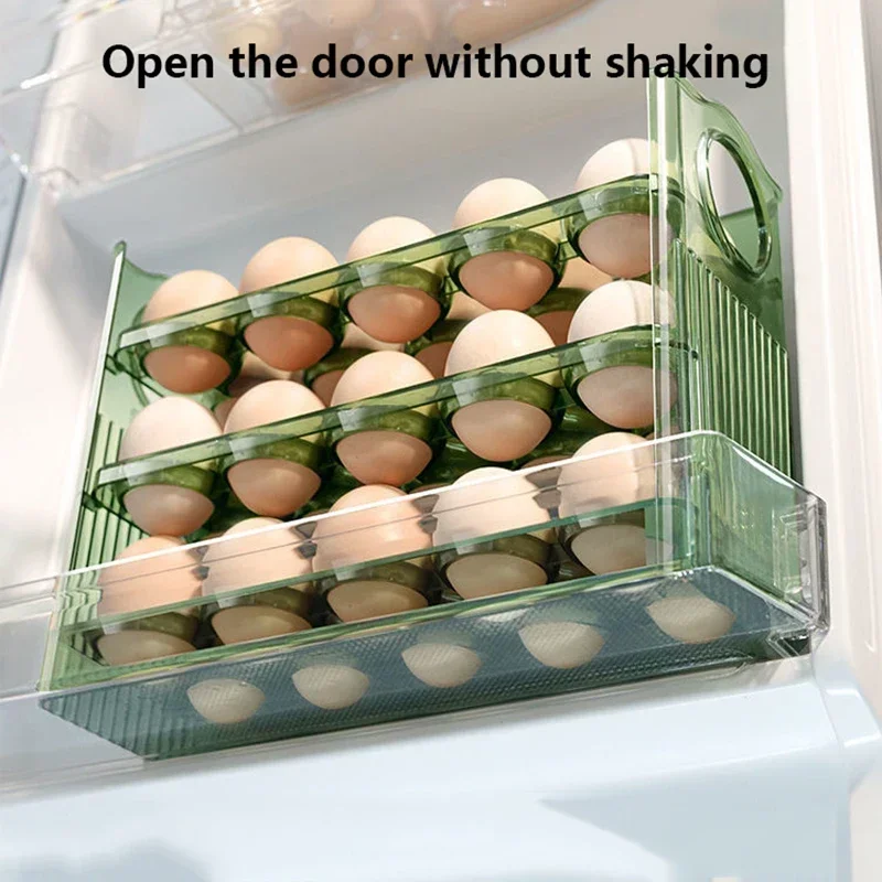 Egg Storage Box Refrigerator Organizer Food Containers Egg Fresh-keeping Case Holder Tray Dispenser Kitchen Storage Boxes image 6