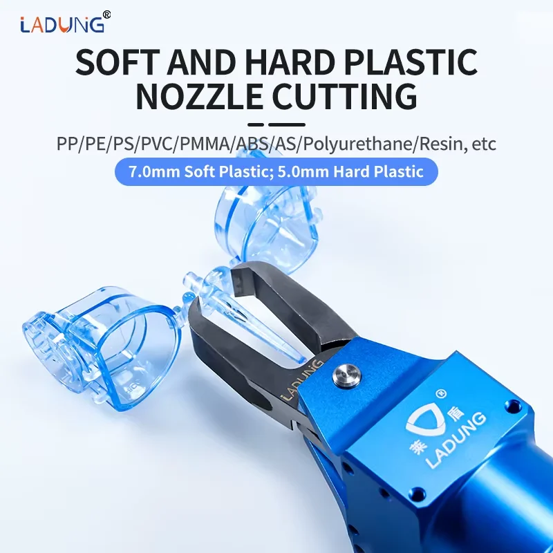 LADUNG manufacturer direct sales powerful NS-35 soft and hard plastic nozzle pliers FD9P/F9PS pneumatic Automation scissor blade
