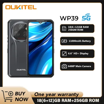 Ouktel wp39 5g מחוספס לסמארטפון 6 + 18GB זיכרון 256gb 6.60 