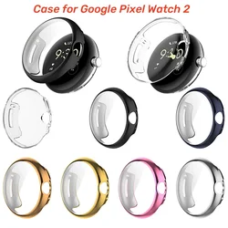 Case for Google Pixel Watch 2 Soft TPU Anti-Scratch Full Smart Watch Screen Protector Bumper Shell Pixel Watch Cover Accessories