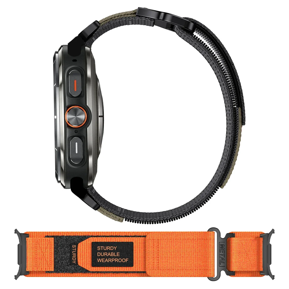 Nylon Sports Strap For Galaxy Watch 7 Ultra 47mm NO Gaps Curved End Strap for Samsung Galaxy Watch 7 Ultra 47mm Correa Watchband