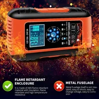 12V 24V Intelligent Car Battery Charger Fully Automatic 7-Stage Car Motorcycle Battery Charger LCD Display for Lead Acid AGM Gel