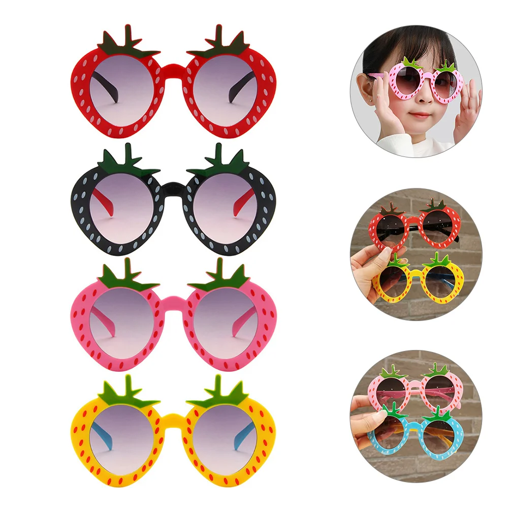 

4 Pcs Glasses Kids Sunglasses Vibrant Colors Sunglasses Girls Eyewear Girls Summer Birthday Photo Prop Fun