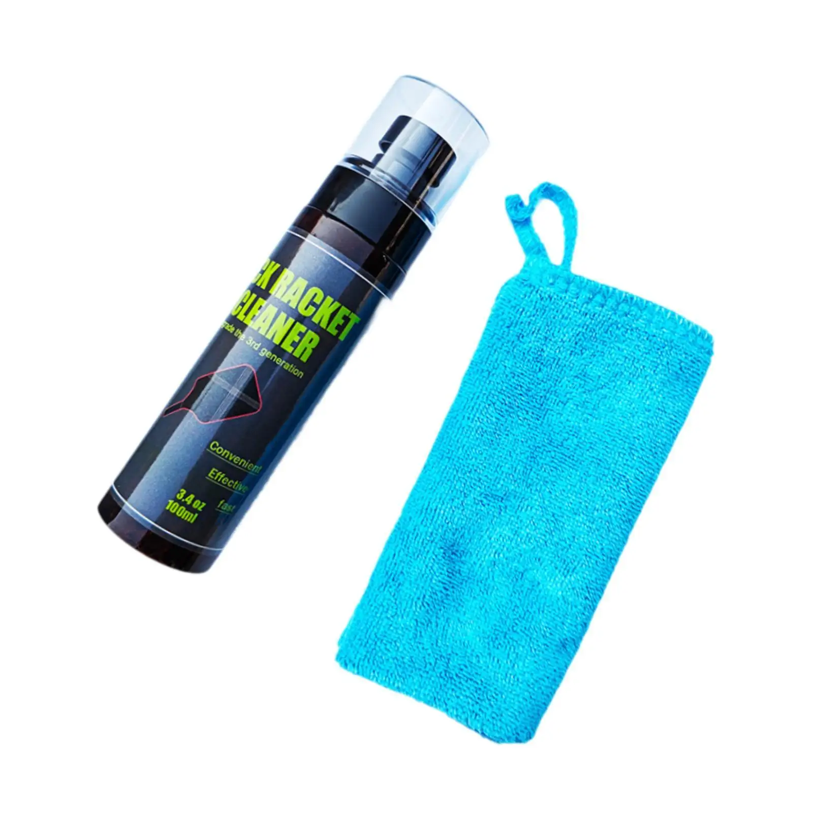 منظف المجداف Pickleball 100 مل مع منشفة جافة خفيفة الوزن تحسن الدوران والدقة وكيل تنظيف المجداف مجموعة العناية بالجداف