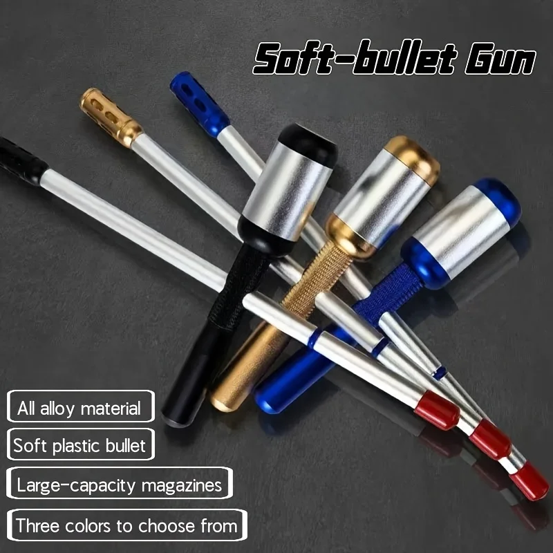 Generic Soft Pinball Launcher Aluminum Alloy Simulation Bamboo Tube Toy Can Fire Continuously Pinball Shoot Game For Outdoor Cs - Detail 1