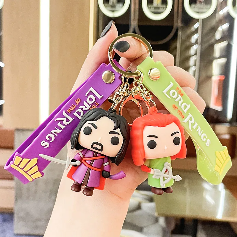 Movie Lord of The Finger Rings Keychain Anime Doll Figure Car Ornaments Keyring Pendent Bag Jewelry Accessories Kids Toy Gifts