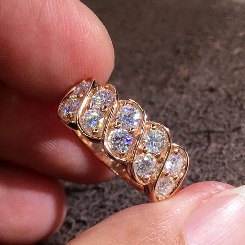 2026 Luxury Women Wedding Rings Rose Gold Color Modern Fashion Female Accessories Party Statement Lady Jewelry Drop Shipping