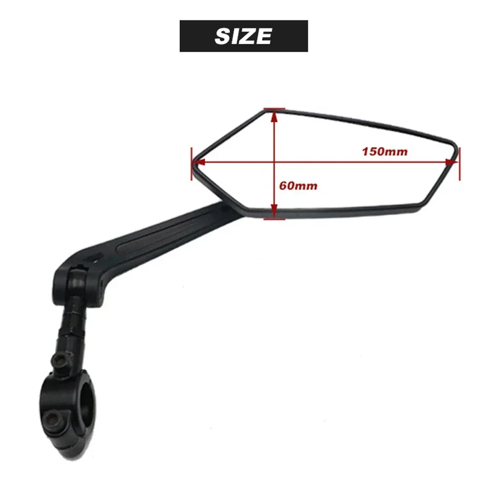 MTB Bike Rearview Mirror Electric Vehicle Flat Mirrors Reversing Mirror 60x150mm Bicycle Rear View Mirrors Cycling Accessories