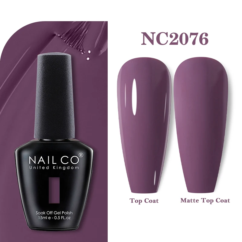 NAILCO Rosa Nudo Viola Colori Serie 15ml UV e LED Nail Art Gel Smalto per unghie Gel Lacca Lakiery Hybrydowe Gel Vernici