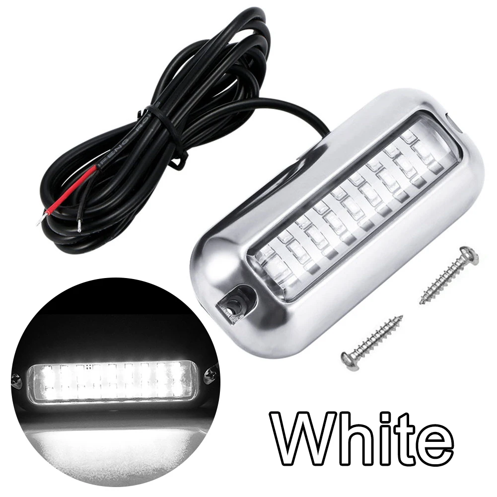 27LED luce subacquea lampada di poppa marina in acciaio inossidabile 10-30V luce di navigazione marina IP68 accessori per barche Yacht impermeabili