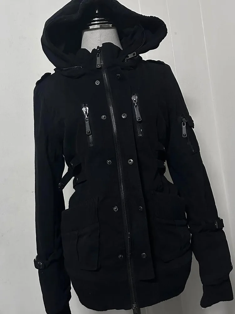 

Original Design Bla Hoodie Women's Jaet Early Autumn 2025 New Unique Faionable Zipper Sle Long Sve Commute Length